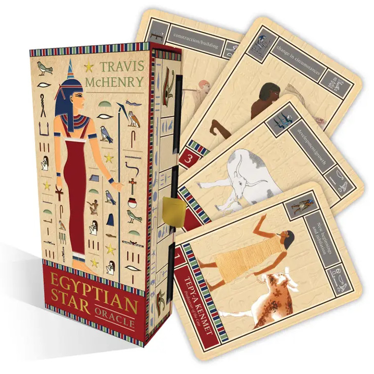 Egyptian Star Oracle(42 Cards, Book & Eye of Horus Charm)