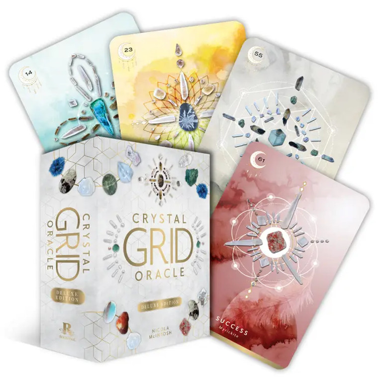 Crystal Grid Oracle-Deluxe Edition-72 Gilded Cards & 176-Pgs