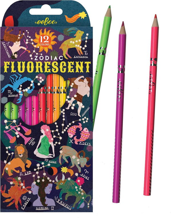 eeboo Zodiac 12 Fluorescent Color Pencils