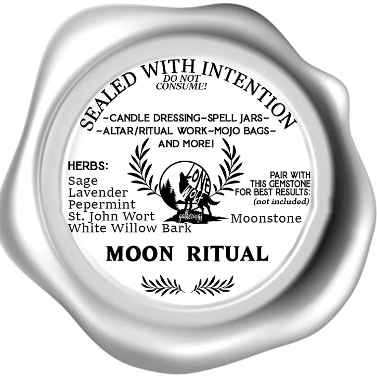 Sealed with Intention- Candle Dressing Herbal Blend- Moon Ritual