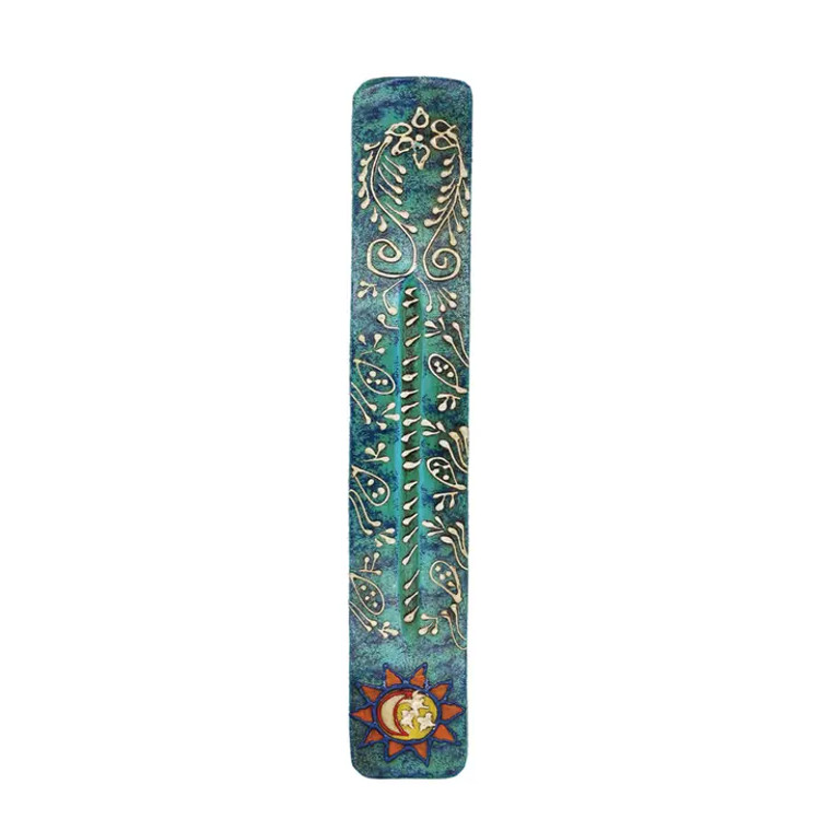 Blue Wooden Incense Stick Ash Catcher