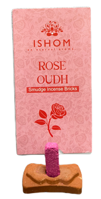 ISHOM - Rose Oudh Smudge Incense Bricks