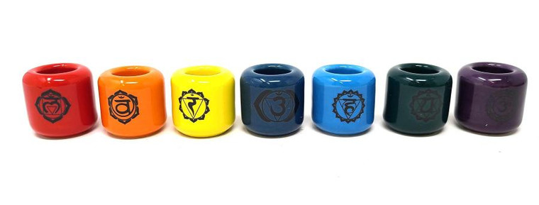 7 Pieces - 7 Chakra Chime Candle Holder