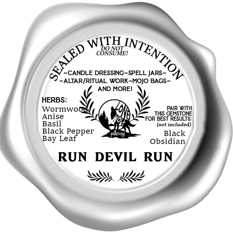 Sealed with Intention- Candle Dressing Herbal Blend-Run Devil Run