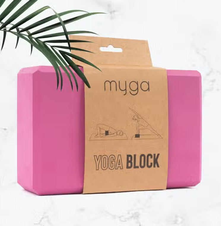 Small Thick Foam Yoga Block-Fuchsia myga