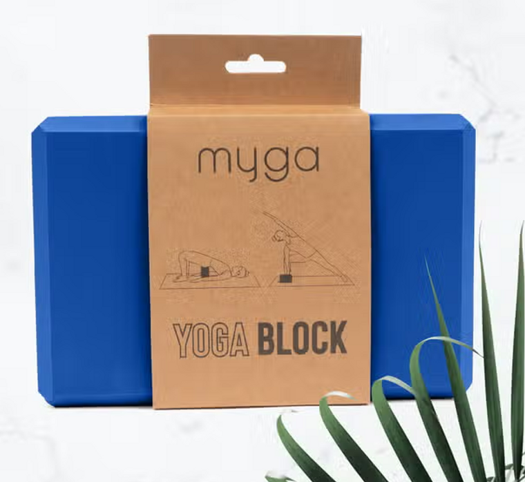 Small Thick Foam Yoga Block-Blue myga