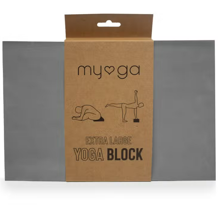 XL Flat Foam Yoga Block-Gray myga