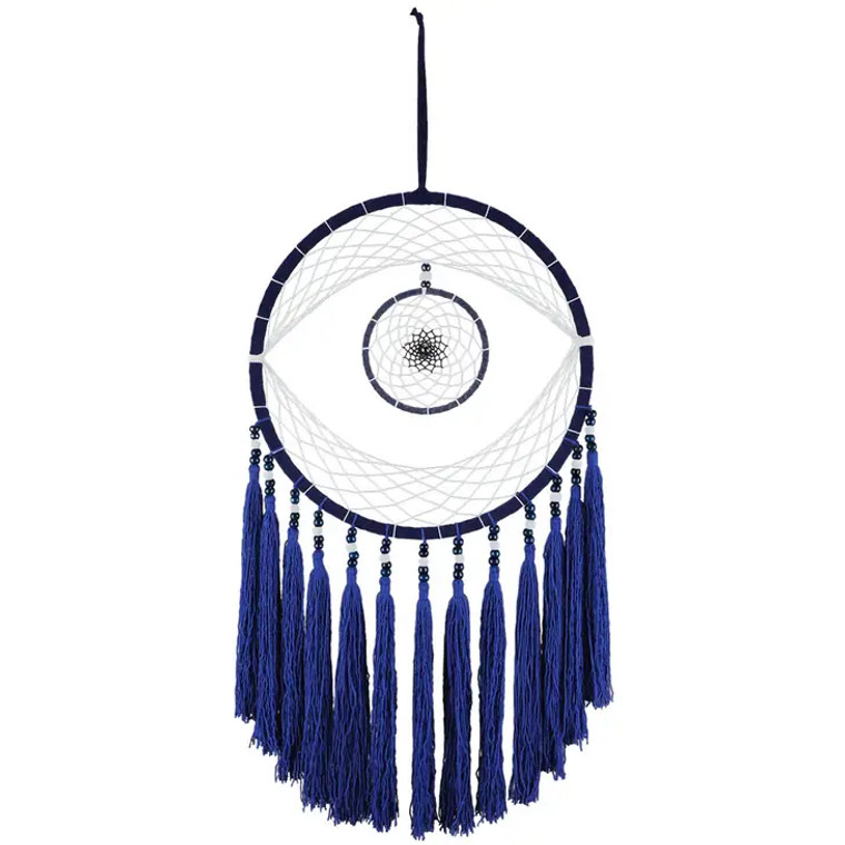 Blue and White Dreamcatcher with Eye