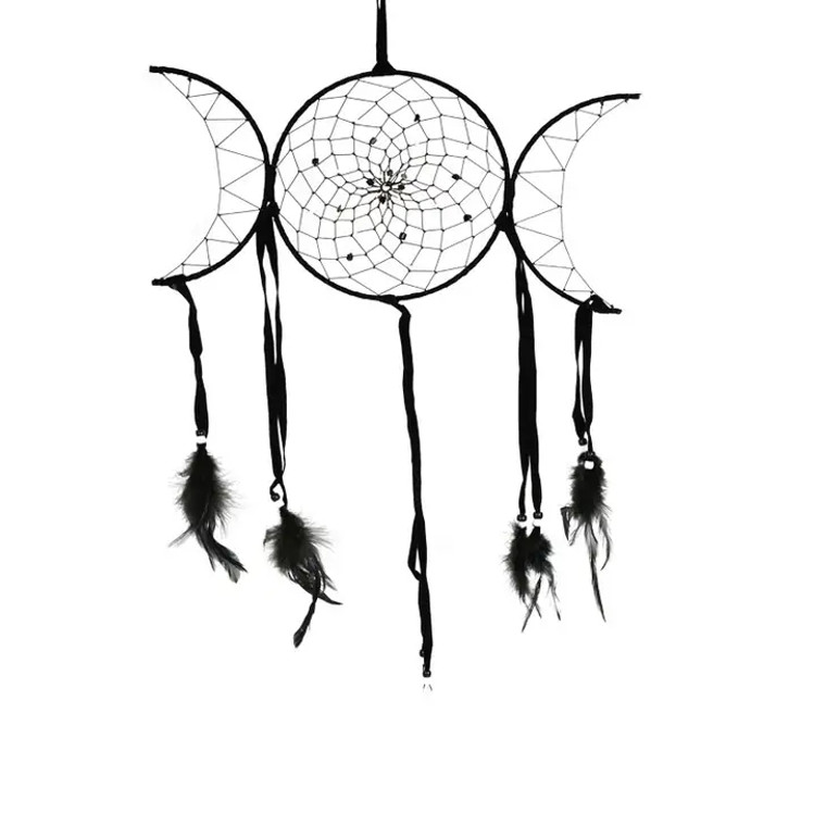 Black Triple Moon Dreamcatcher