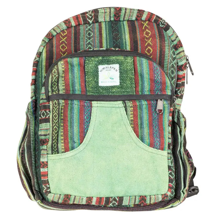 Hemp Backpack Green Tones