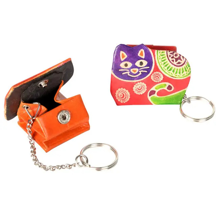 Leather Cat Key Chain