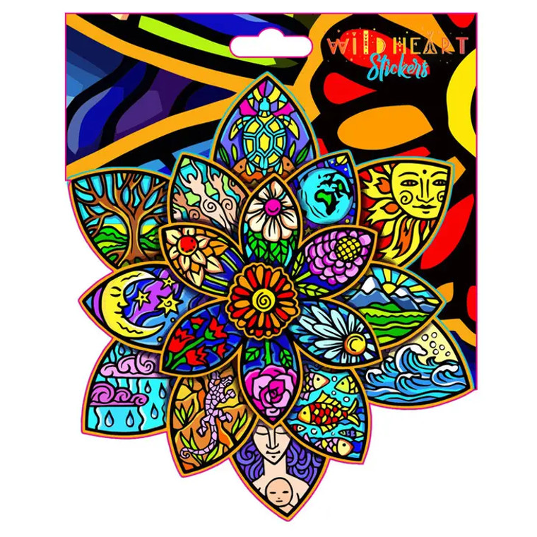 Mosaic Lotus Window Sticker
