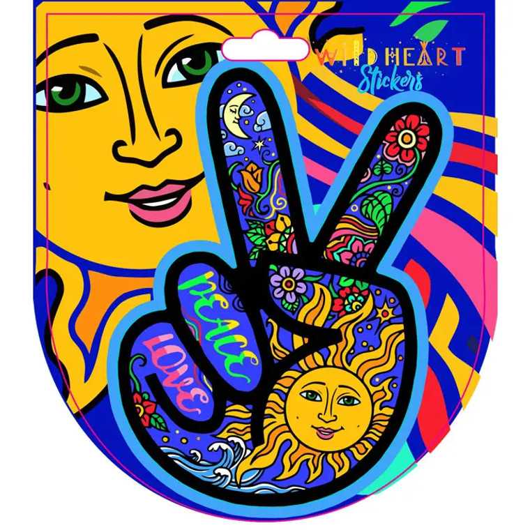 Peace Love Hand Window Sticker