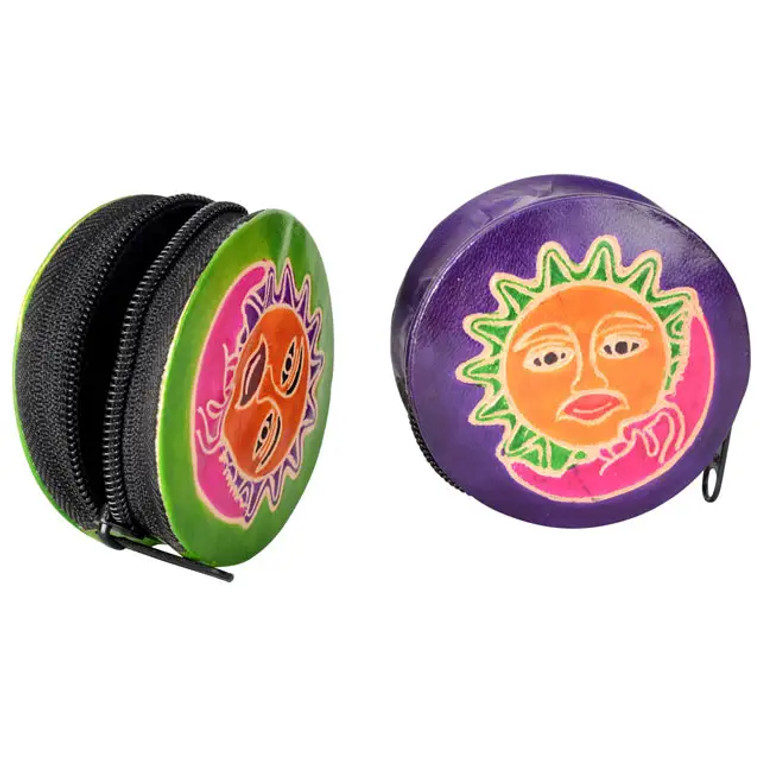 Sun and Moon Zipper Coin Pouch