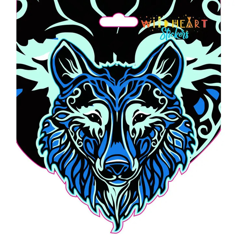 Tribal Wolf Window Sticker