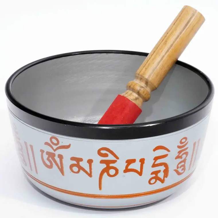Silver Buddha Singing Bowl