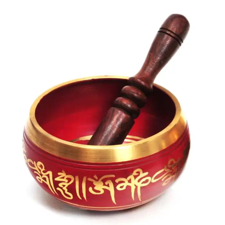 Singing Bowl Brass - Red Tibet Shell 4.5"