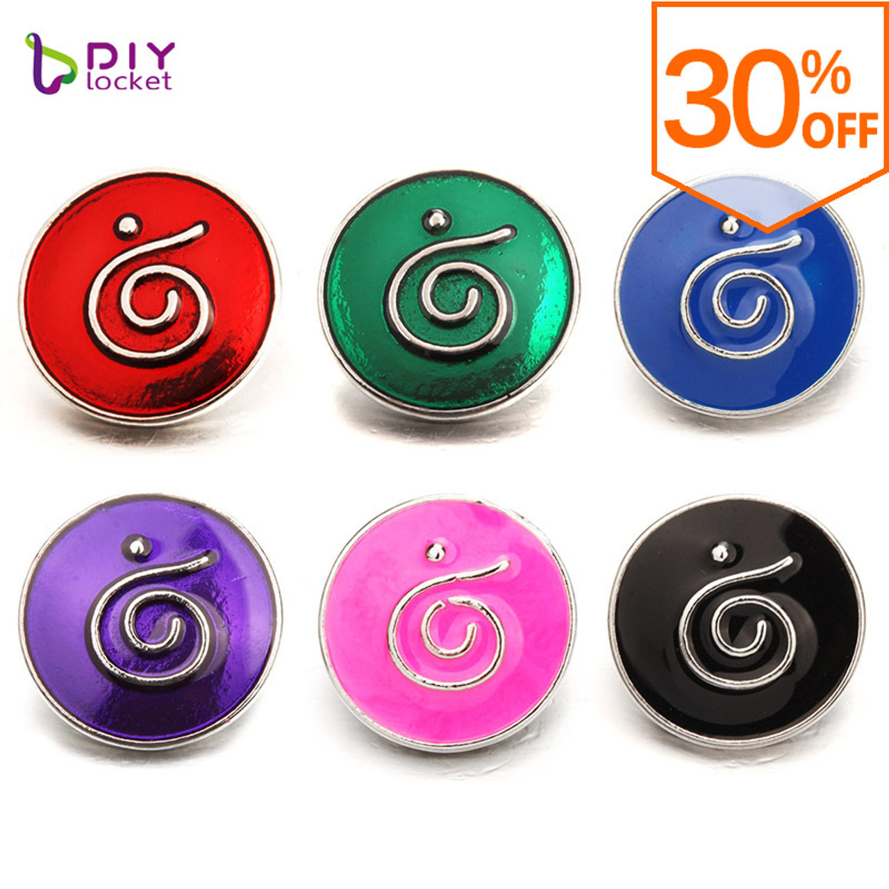 Mix color Round snap charms jewelry LSSN366