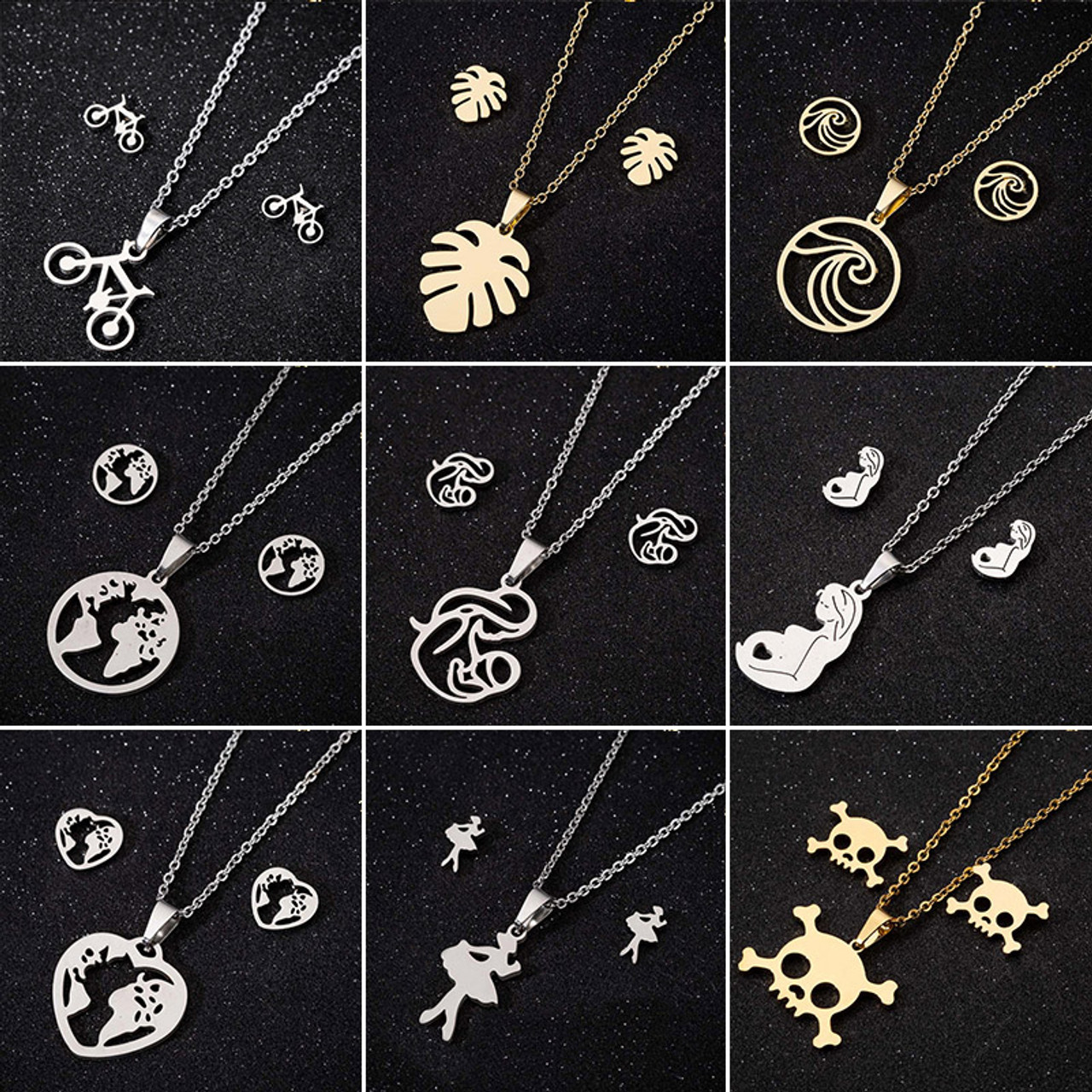 Wholesale Stainless Steel Mix Style Pendant Charms