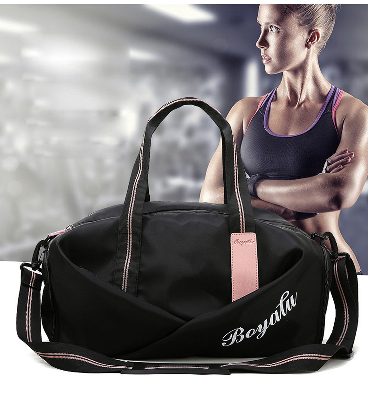 Women Gym Bag Sports Fitness Handbag