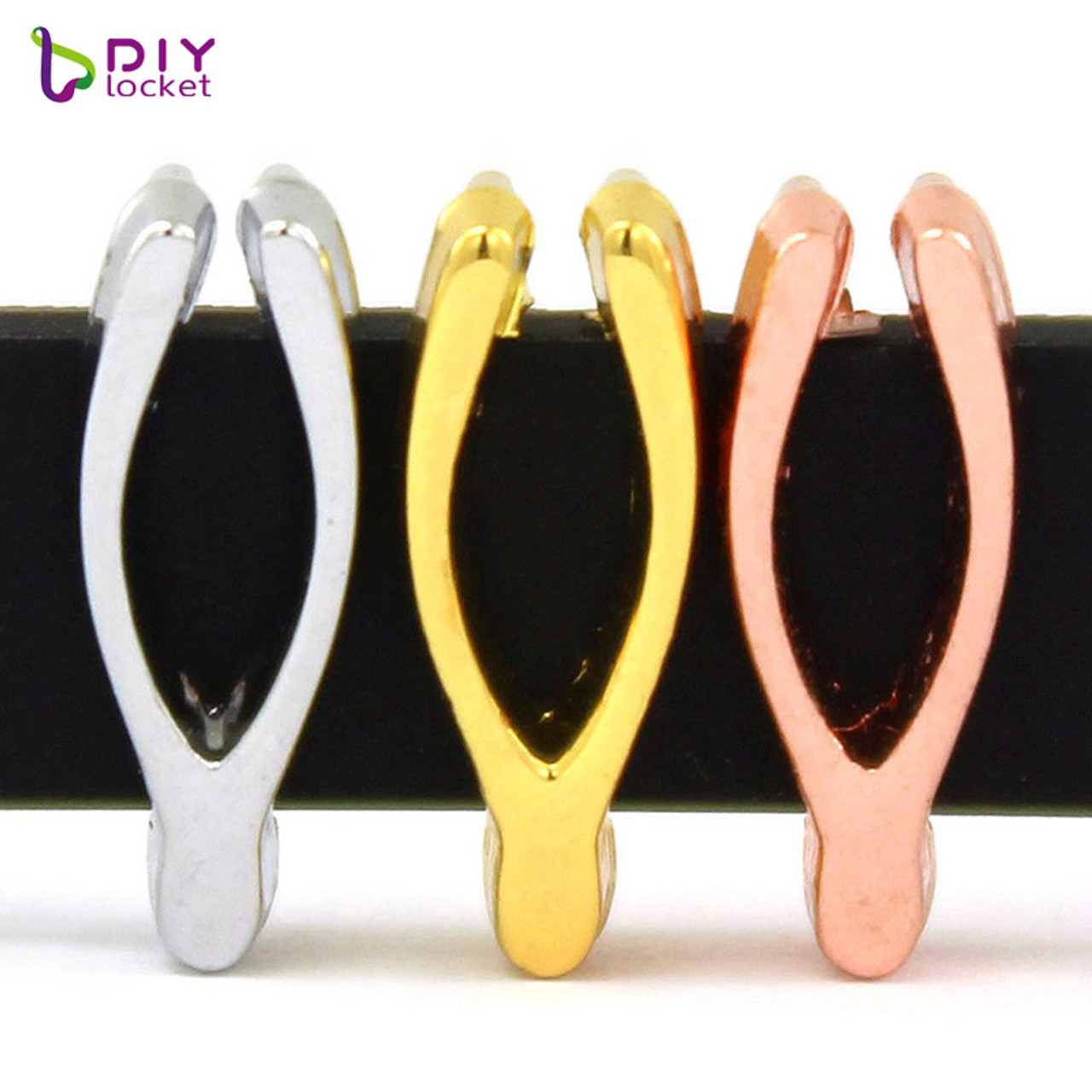 8mm Wishbone personalized bracelet charms wholesale beads and