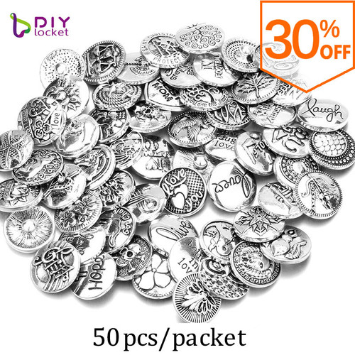 Snap button base earrings 18mm round silver metal finding double loops –  Merzies