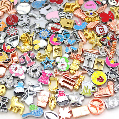 Mix Style 8mm Slide Charm Wholesale Fit DIY Bracelet Jewelry