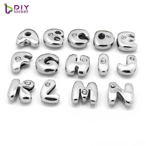 UNICRAFTALE 30pcs 304 Stainless Steel Square Letter Slide Charms Letter  Beads Letter.X Silver Tone 8x3mm Hole Alphabet Beads for Slide Wristbands  Bracelets Jewelry Making 9x8x4mm 