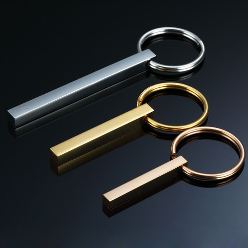 Gold Plated Rectangle Key Chain