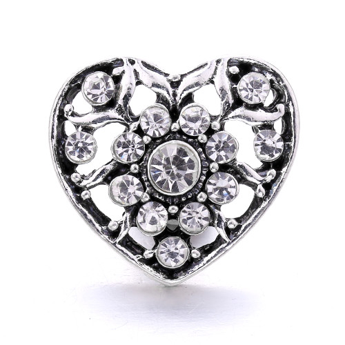 Rhinestone heart shape buttons