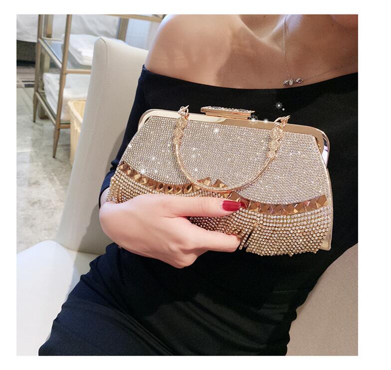 Rhinestone Tassel Women's Handbag LJ0267