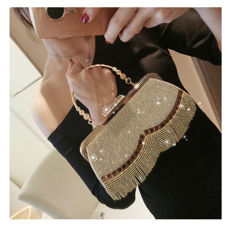 Rhinestone Tassel Women's Handbag LJ0267