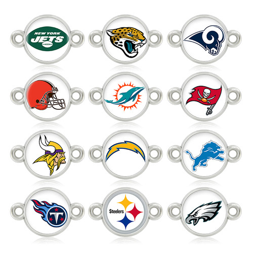 32pcs/lot Mix Style NFL Team Bracelet charms Connection LSPT11