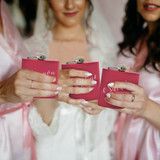 Custom Pink Hip Flask Gift Sets for Bridesmaids, Maid of Honor, Bride - Passion Style