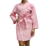 Personalized Waffle Weave Cotton Spa Robe