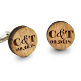 Custom Engraved Wood Cuff Links