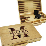 Custom Engraved Wooden Backgammon Set