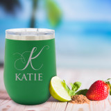 Custom Engraved Personalized Insulated Stemless Wine Tumbler