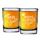Mr. Right and Mrs. Always Right Shot Glass Set