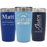 Custom Engraved Groomsman Stainless Steel Insulated Tumbler