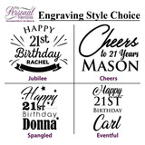 Personalized 21st Birthday Glassware