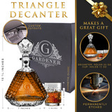 Personalized Triangle Whiskey Decanter 