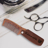 Personalized Folding Wood Beard Comb