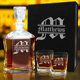 Custom Personalized Glass Liquor Decanter and Set - MPM Designs