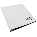 Custom Personalized 1" Binder White with Black