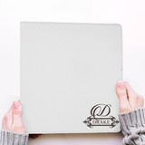 Custom Personalized 1" Binder White with Black