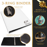 Custom Personalized 1" Binder White with Black