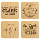 Personalized Wedding Cork Coaster Favors