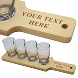 Personalized Beer Flight and 4 Glasses Set