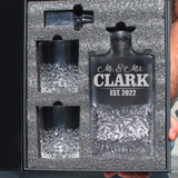 Premium Personalized Whiskey Decanter and Glasses Set - Couples Style